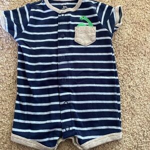 Carter's Blue and Gray Bodysuit One Piece